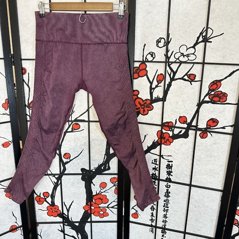 Soul By SoulCycle Womens Seamless Moto Leggings Size M Activewear Burgundy